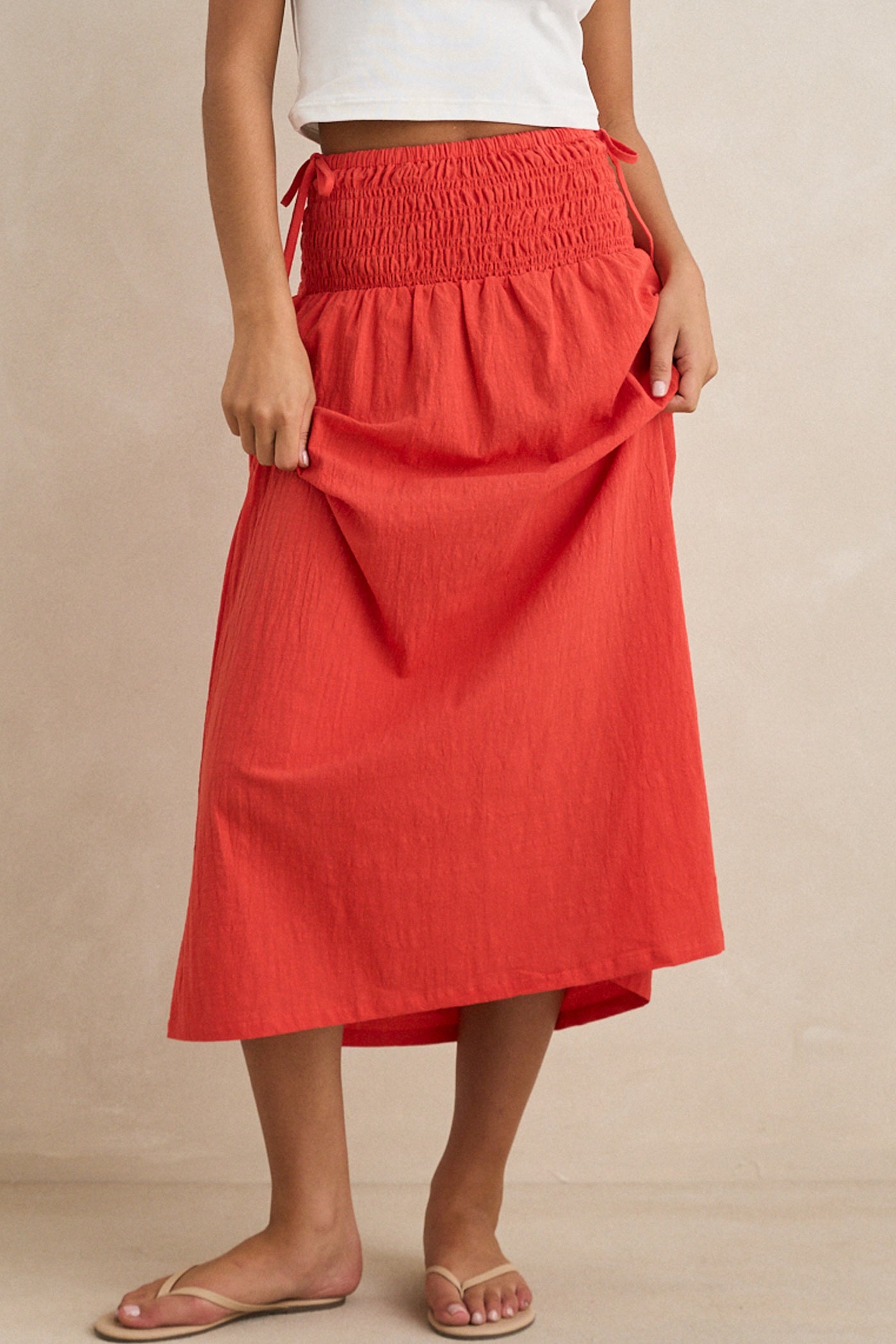 Alana Tie Side Maxi Skirt