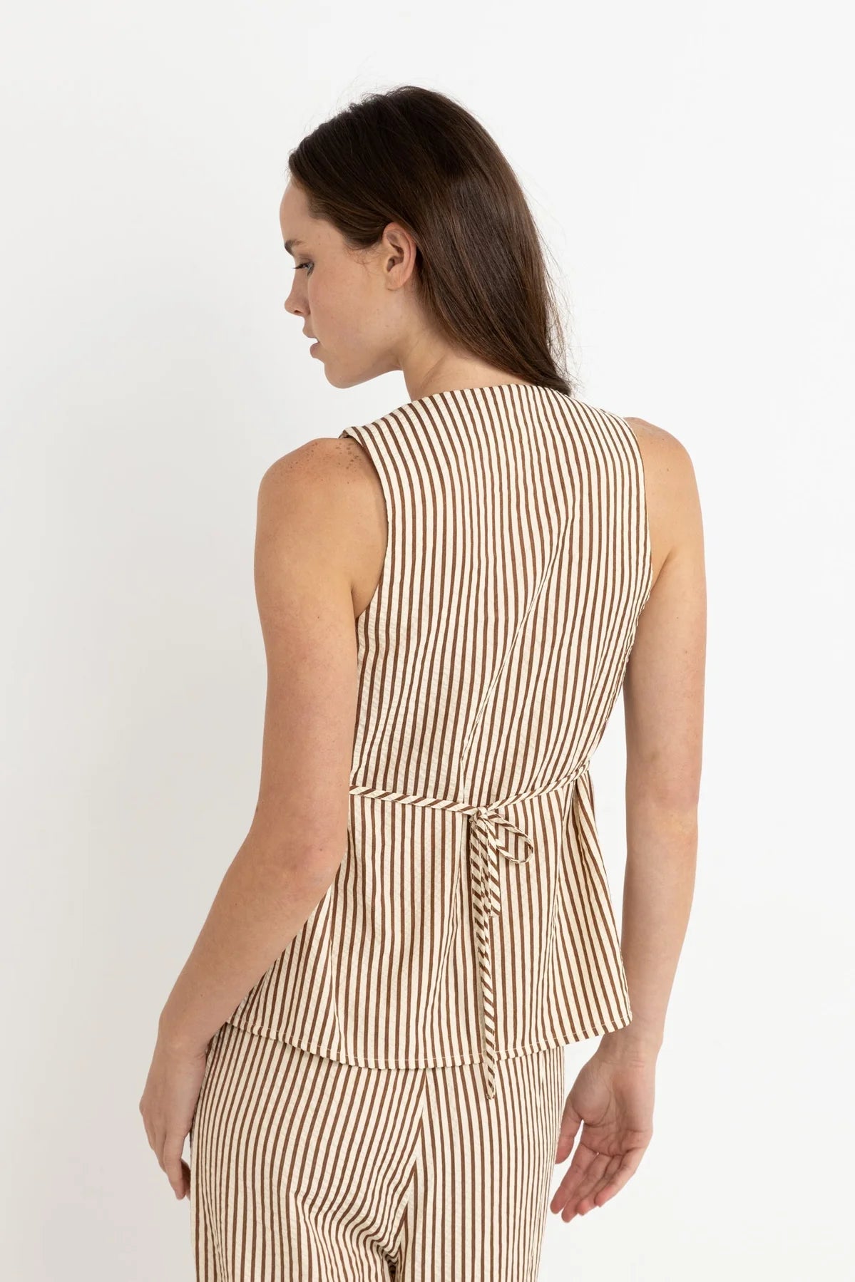 Cove Stripe Long Vest