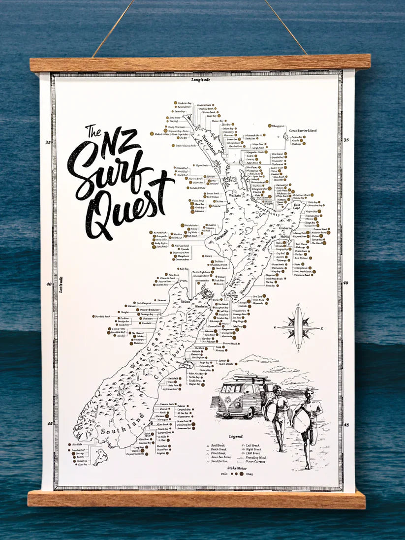 NZ Surf Quest Map