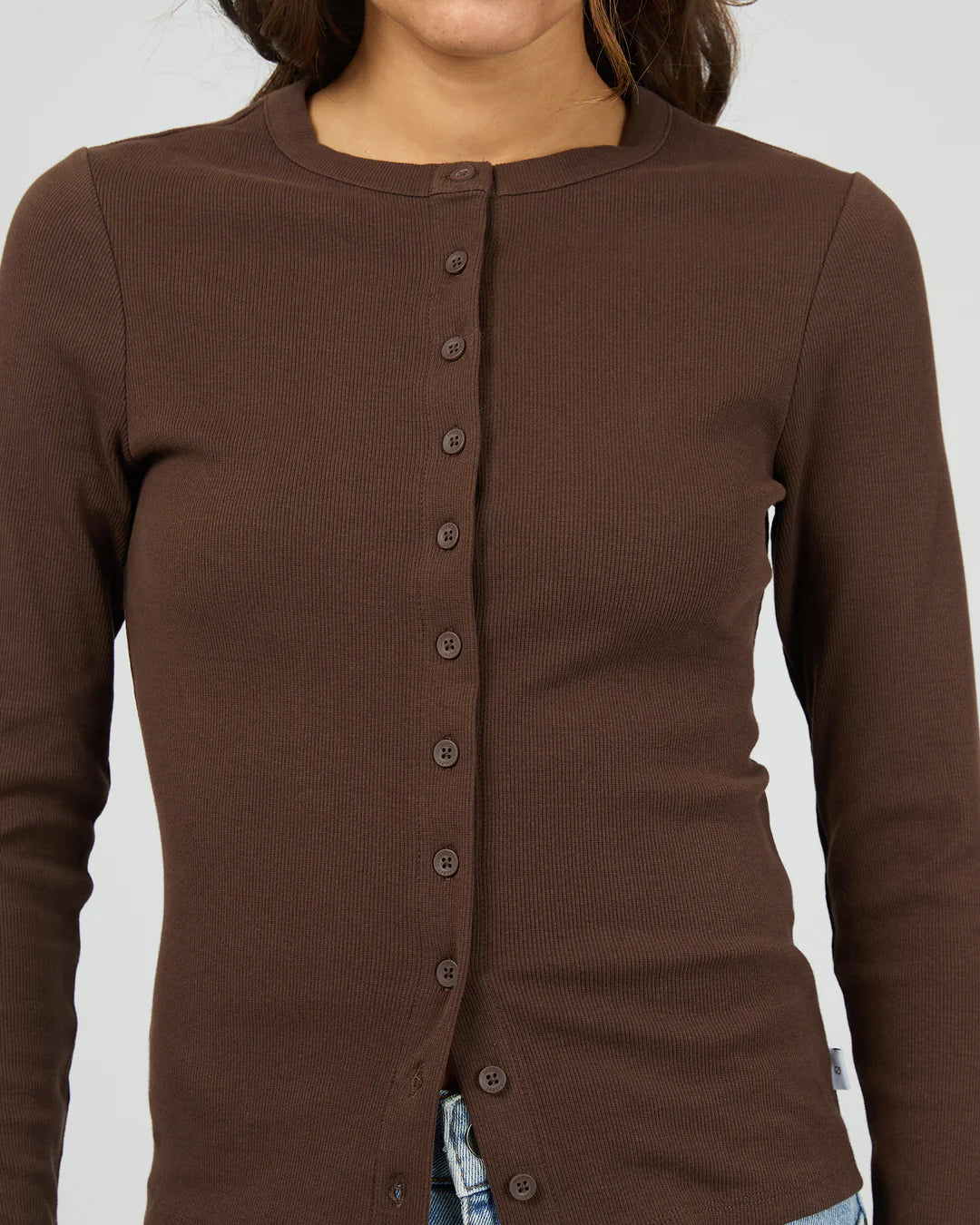 Button Up Long Sleeve Tee
