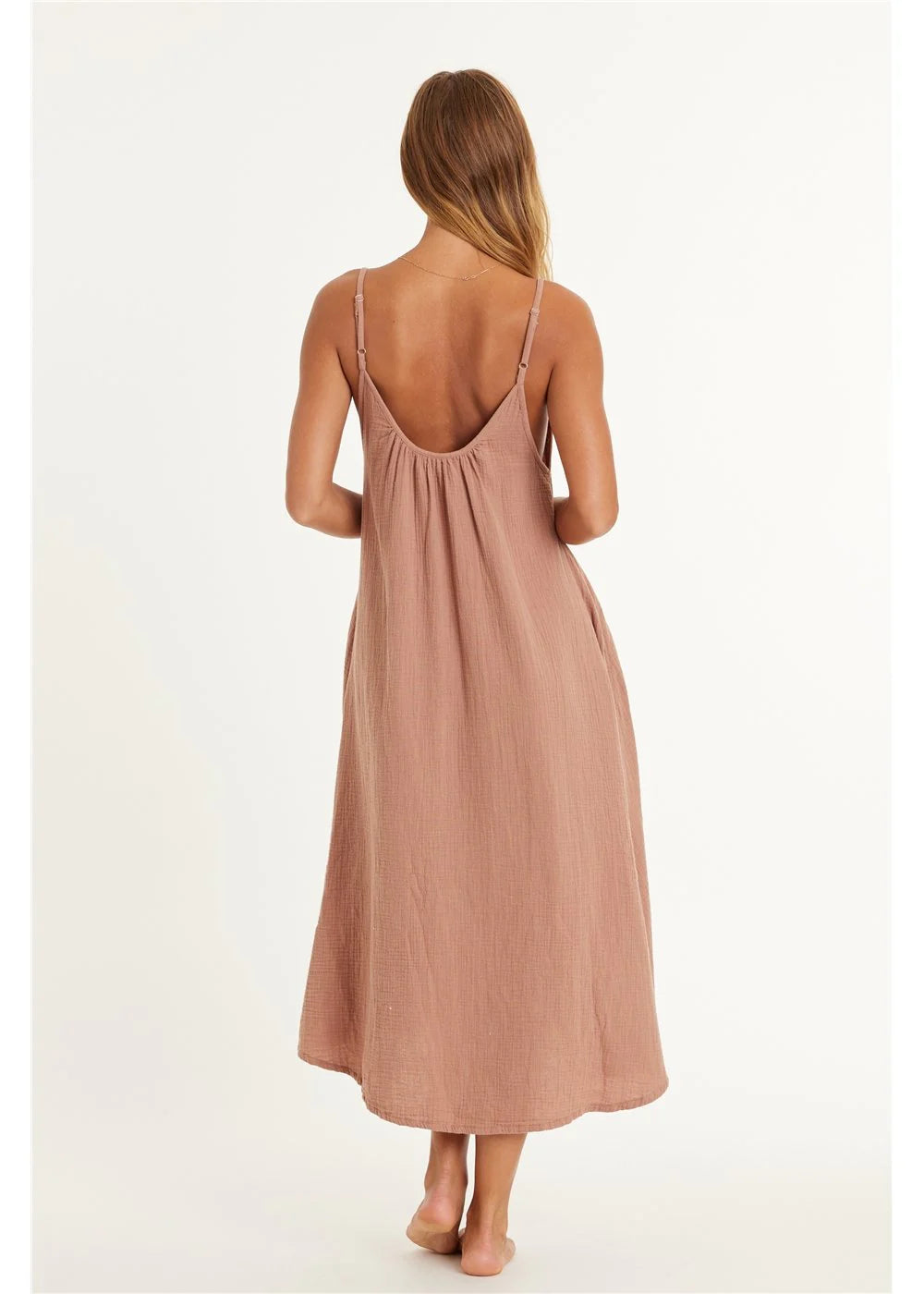 Taking Sides Woven Midi Dress