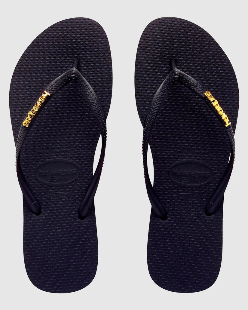 Havianas Slim Logo Metallic