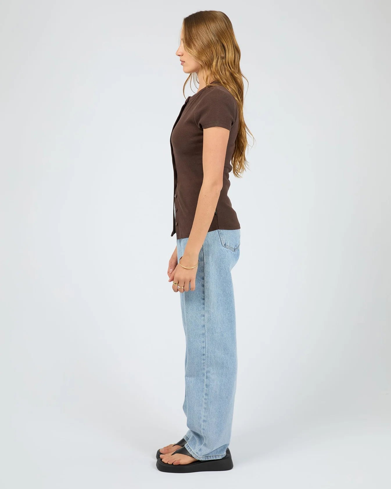 Button Up Short Sleeve Tee