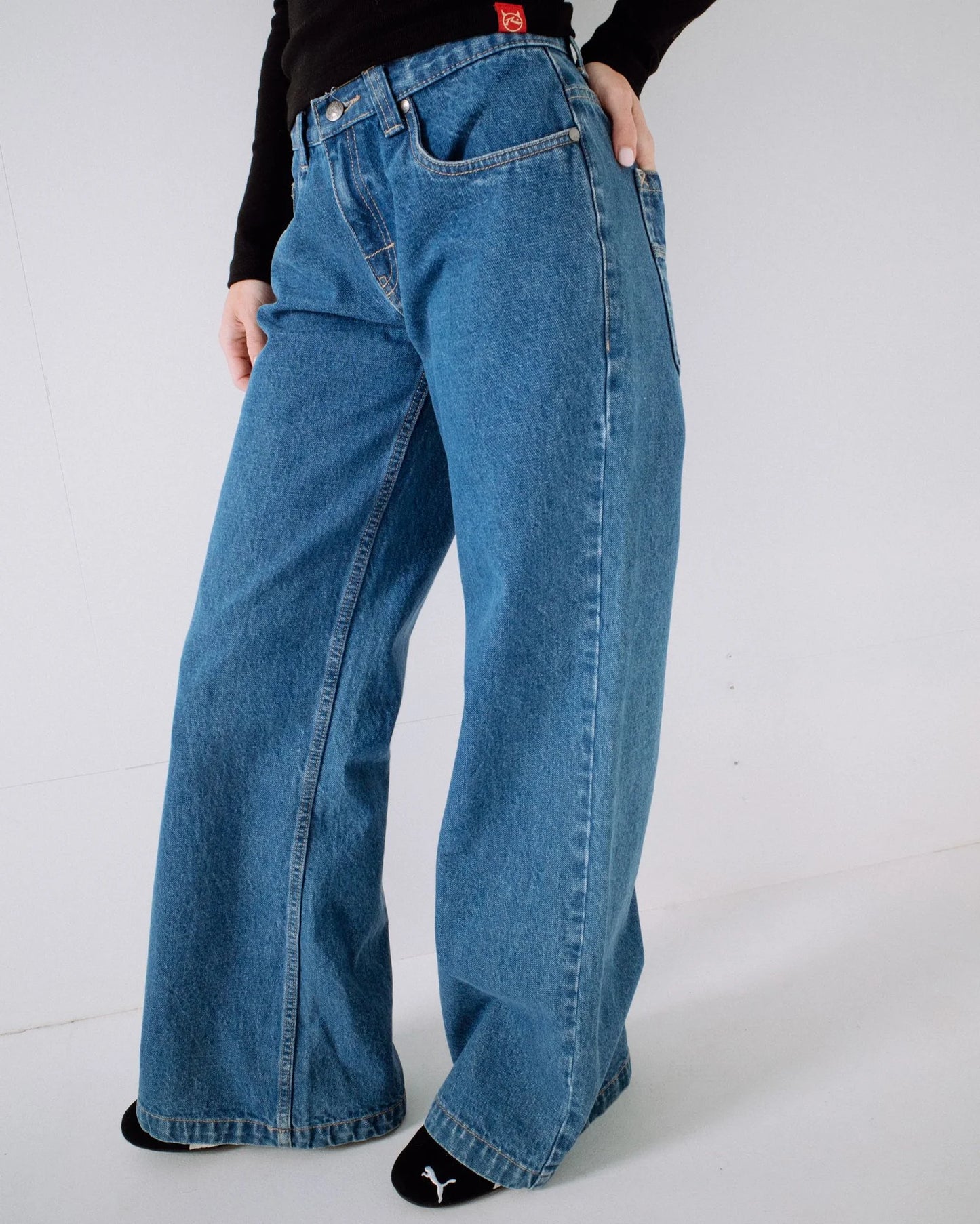 Wendy Wide Low Rise Denim Jean