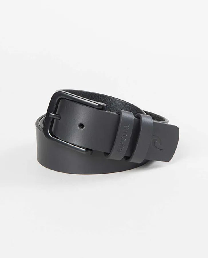 Cut down Leather Belt - Black