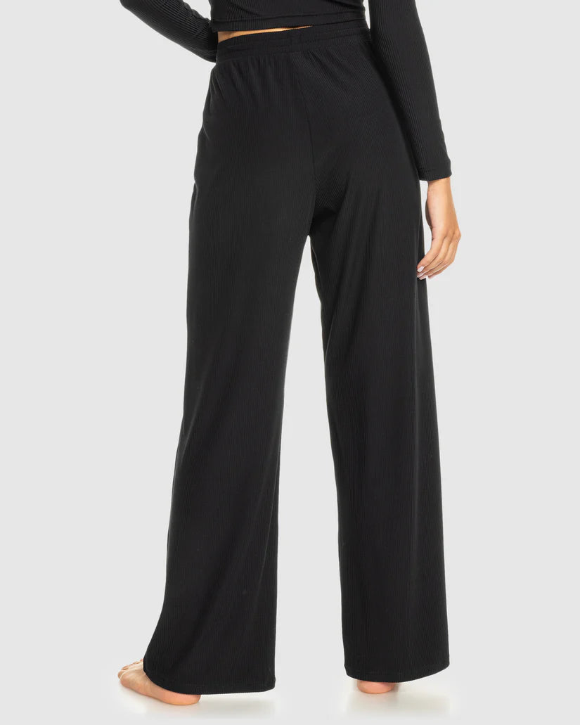 Rib Wide Leg Pant