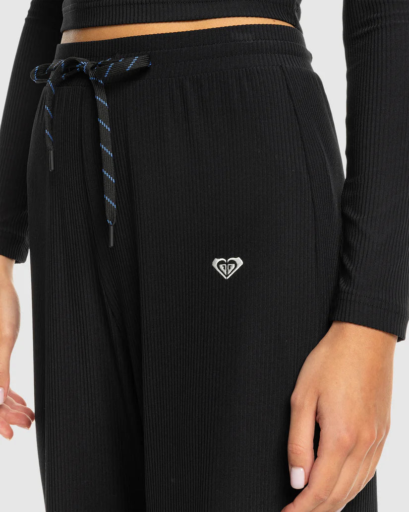 Rib Wide Leg Pant