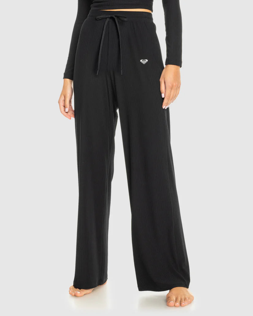 Rib Wide Leg Pant