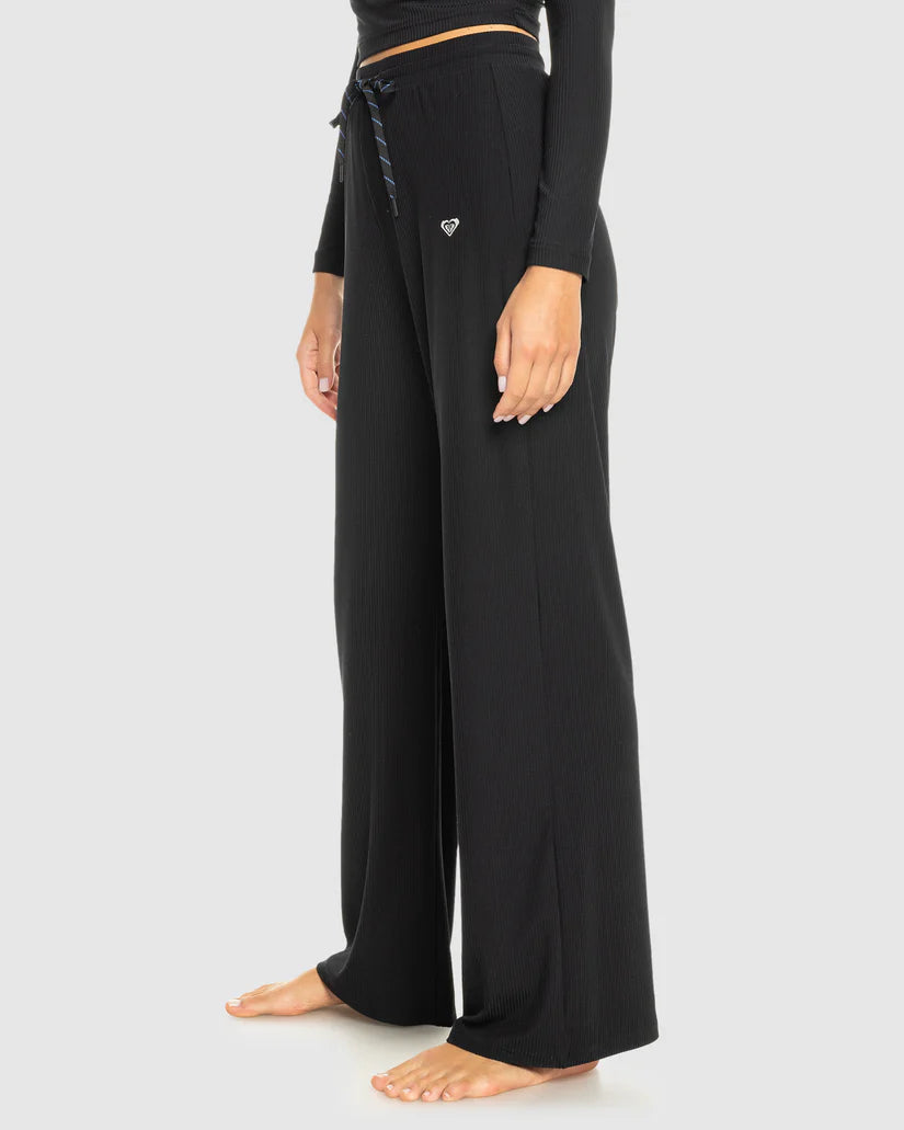 Rib Wide Leg Pant