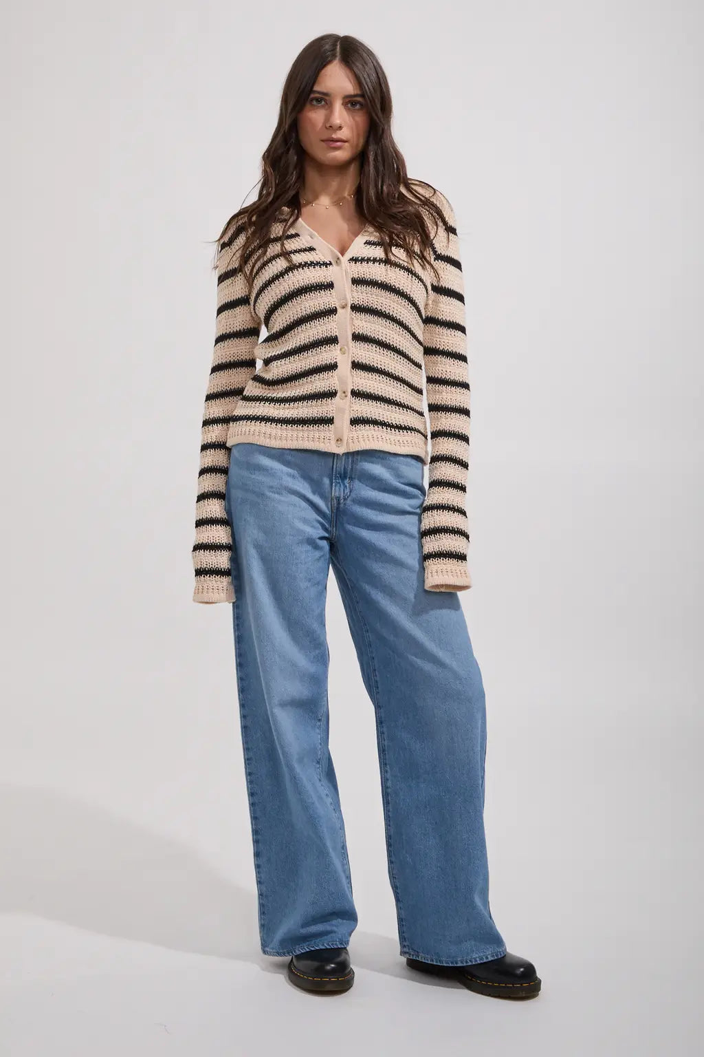 Highline Stripe Long Sleeve Knit Top