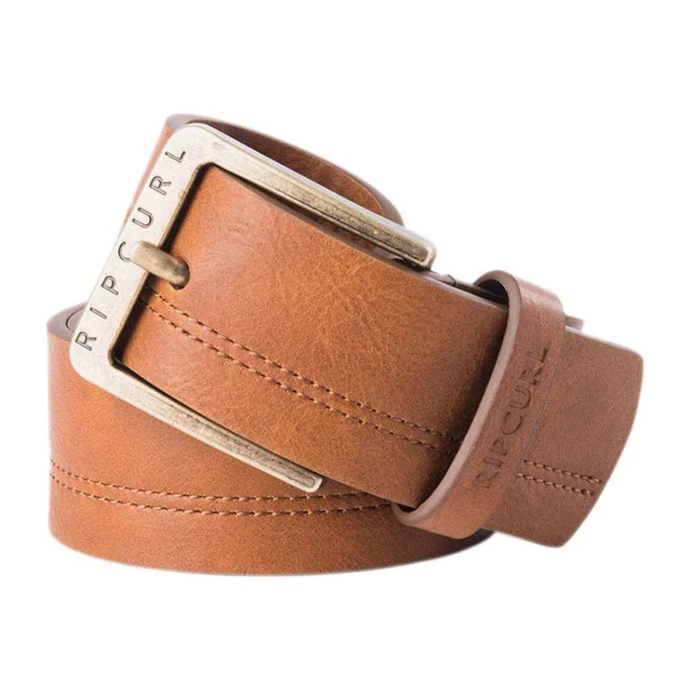 Double Stitch PU Belt - Brown