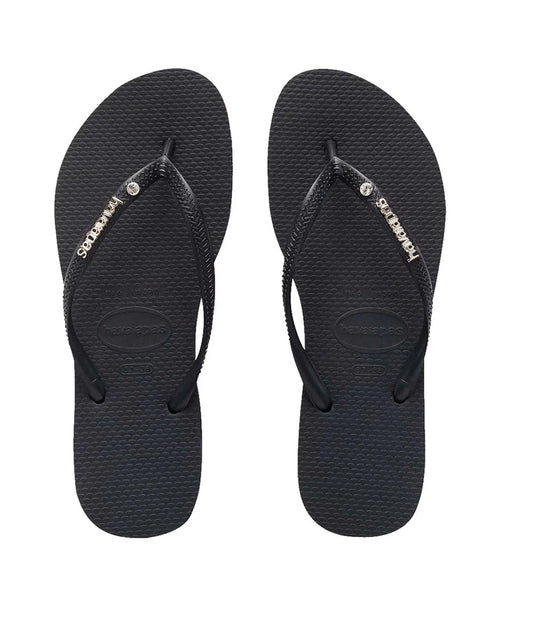havaianas Slim Logo Metal Crystal