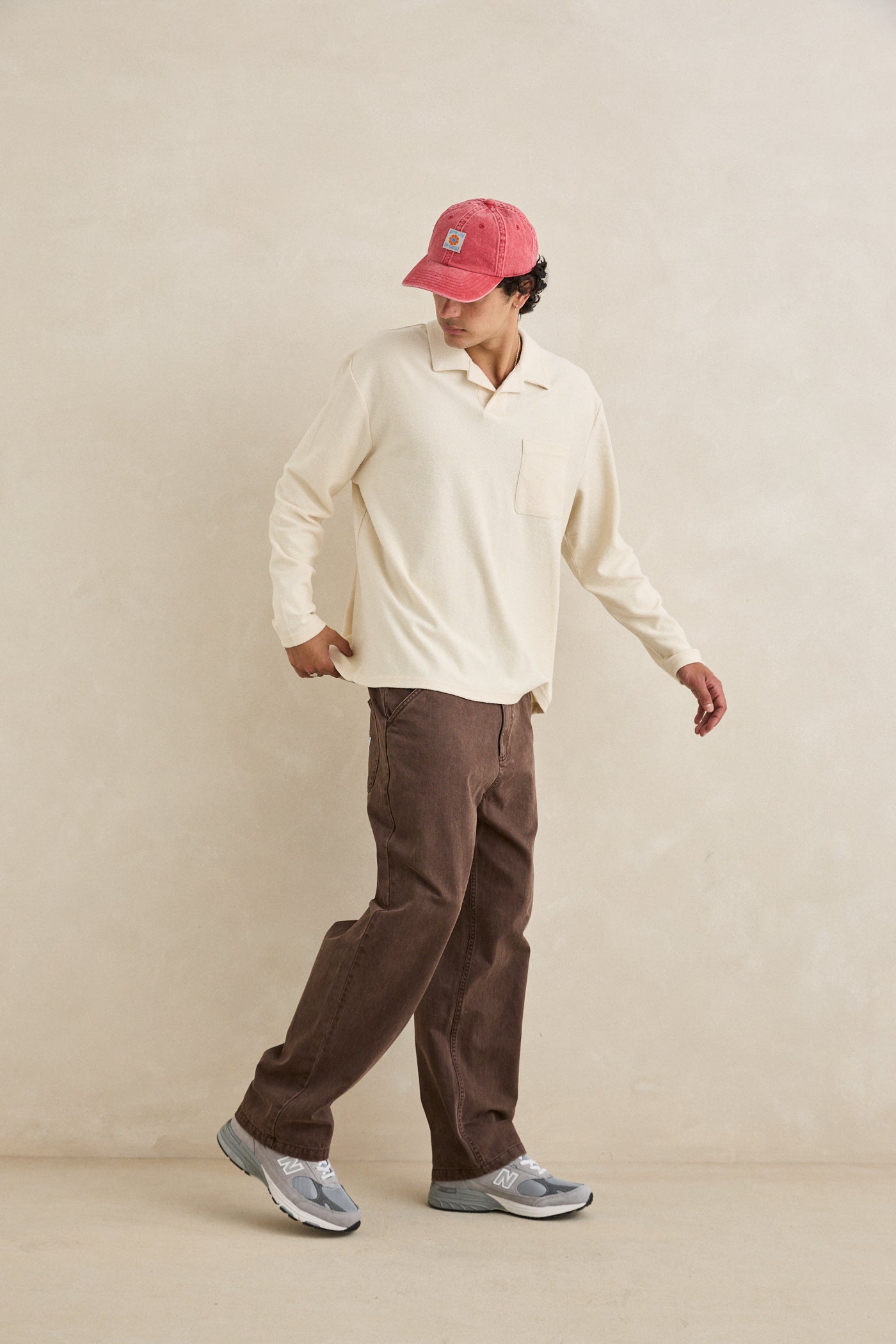 Vintage Terry LS Polo