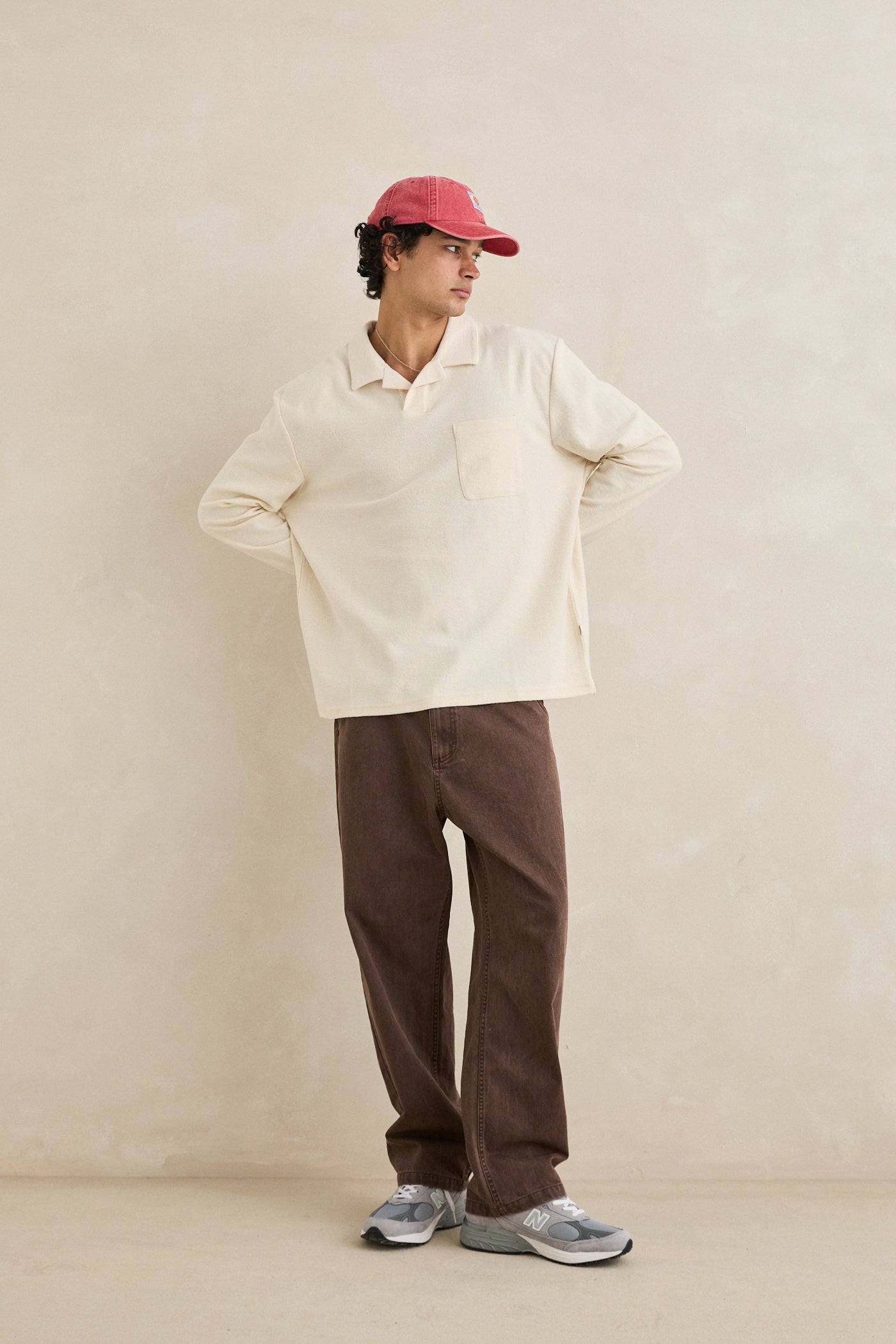 Vintage Terry LS Polo