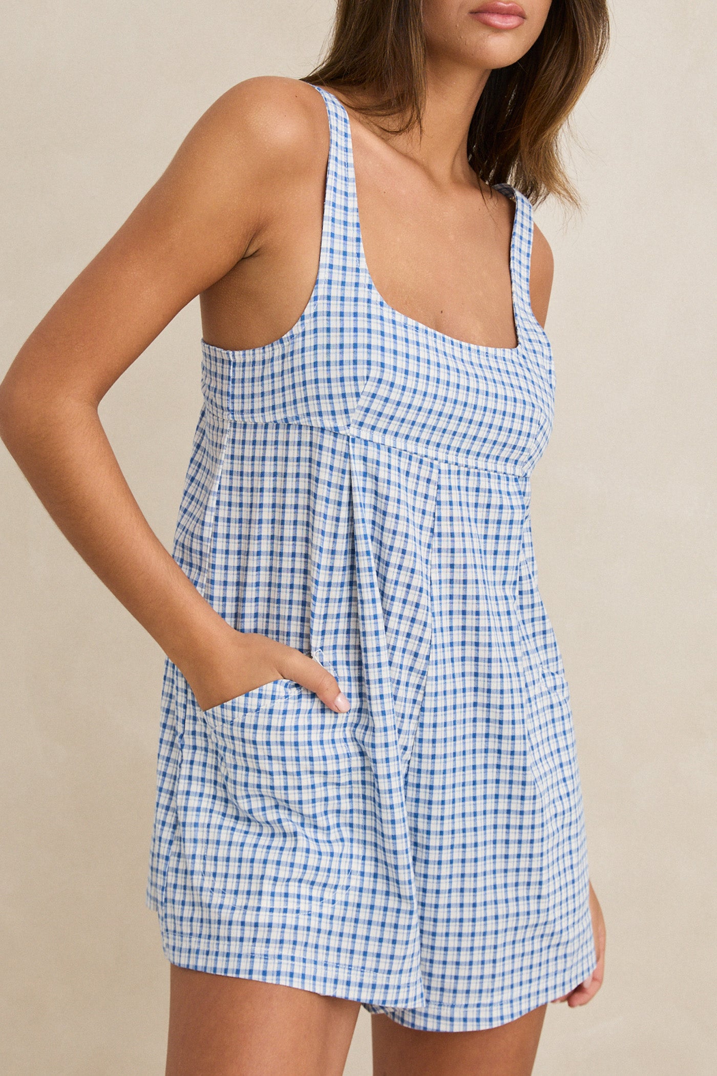 Lola Check Romper