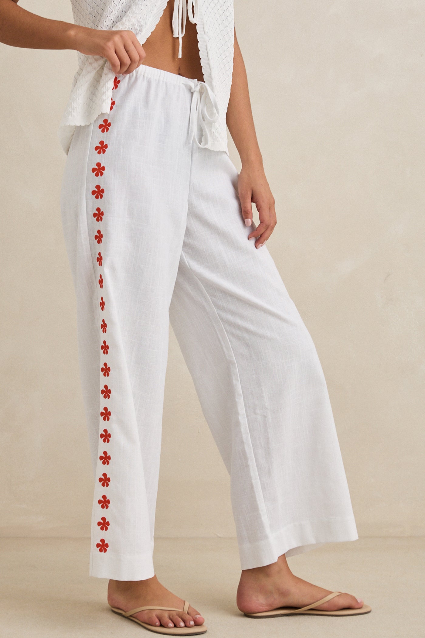 Melia Floral Embroided Pant
