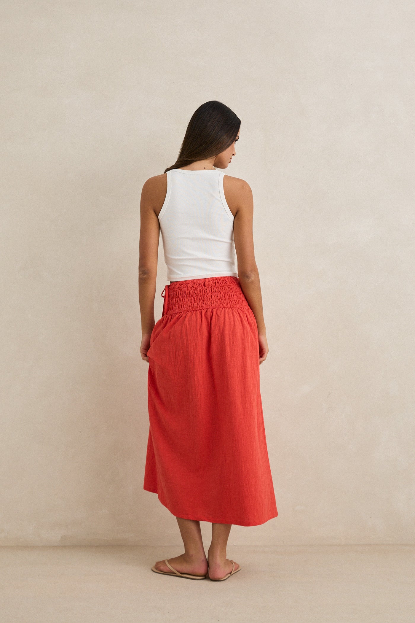 Alana Tie Side Maxi Skirt