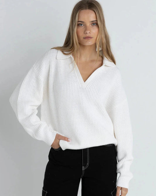 Muse V-Neck Collard Jumper