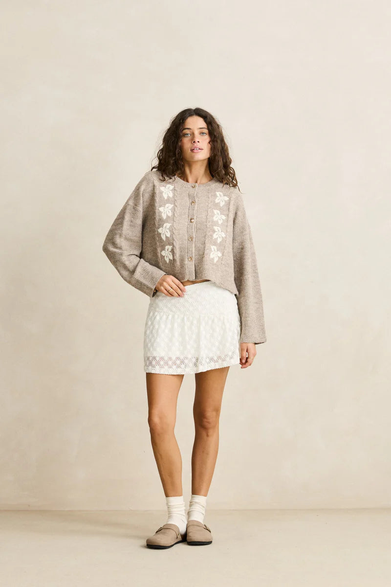 Blanca Floral Crop Cardigan