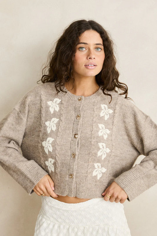 Blanca Floral Crop Cardigan