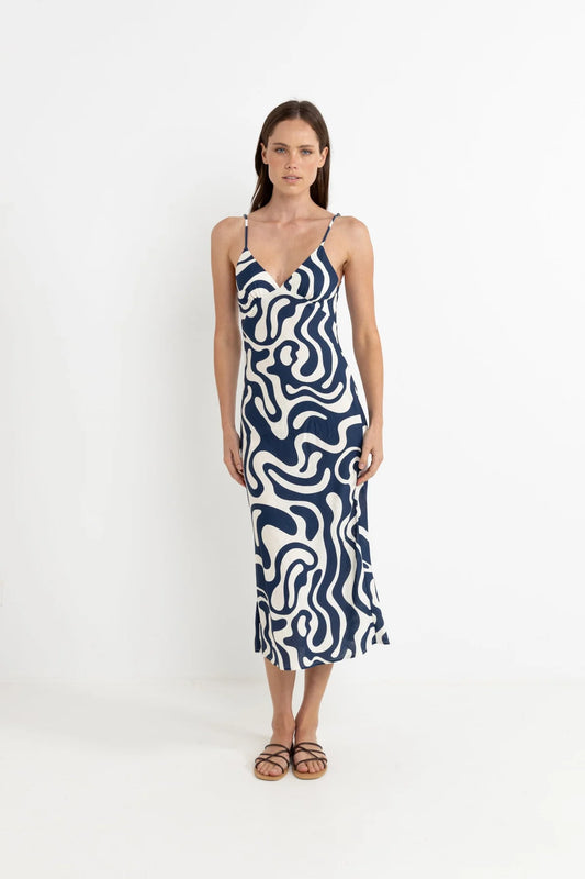 Waverly Bias Cut Midi Dress