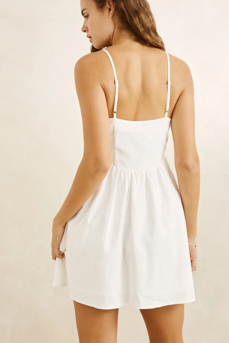 Annabelle Gathered Mini Dress