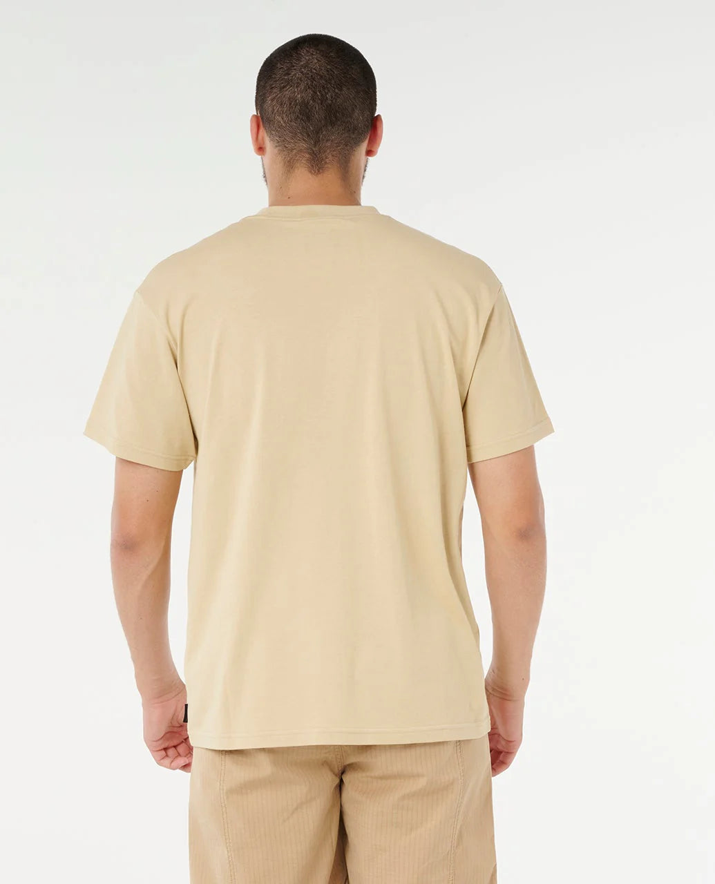 Search Stack Embroid Tee - Khaki Sand