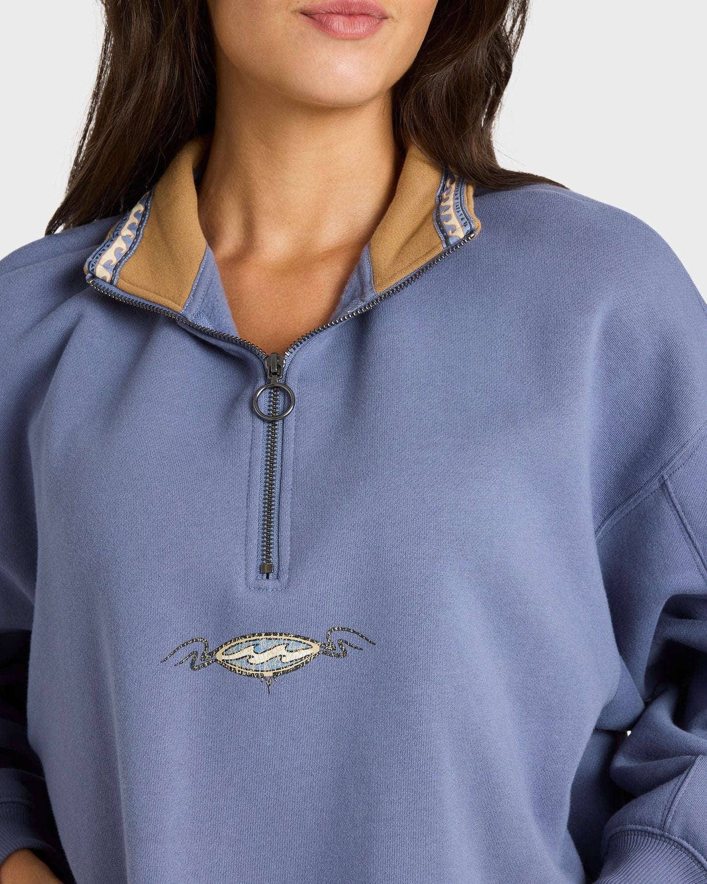 Wave Break Half Zip Crew