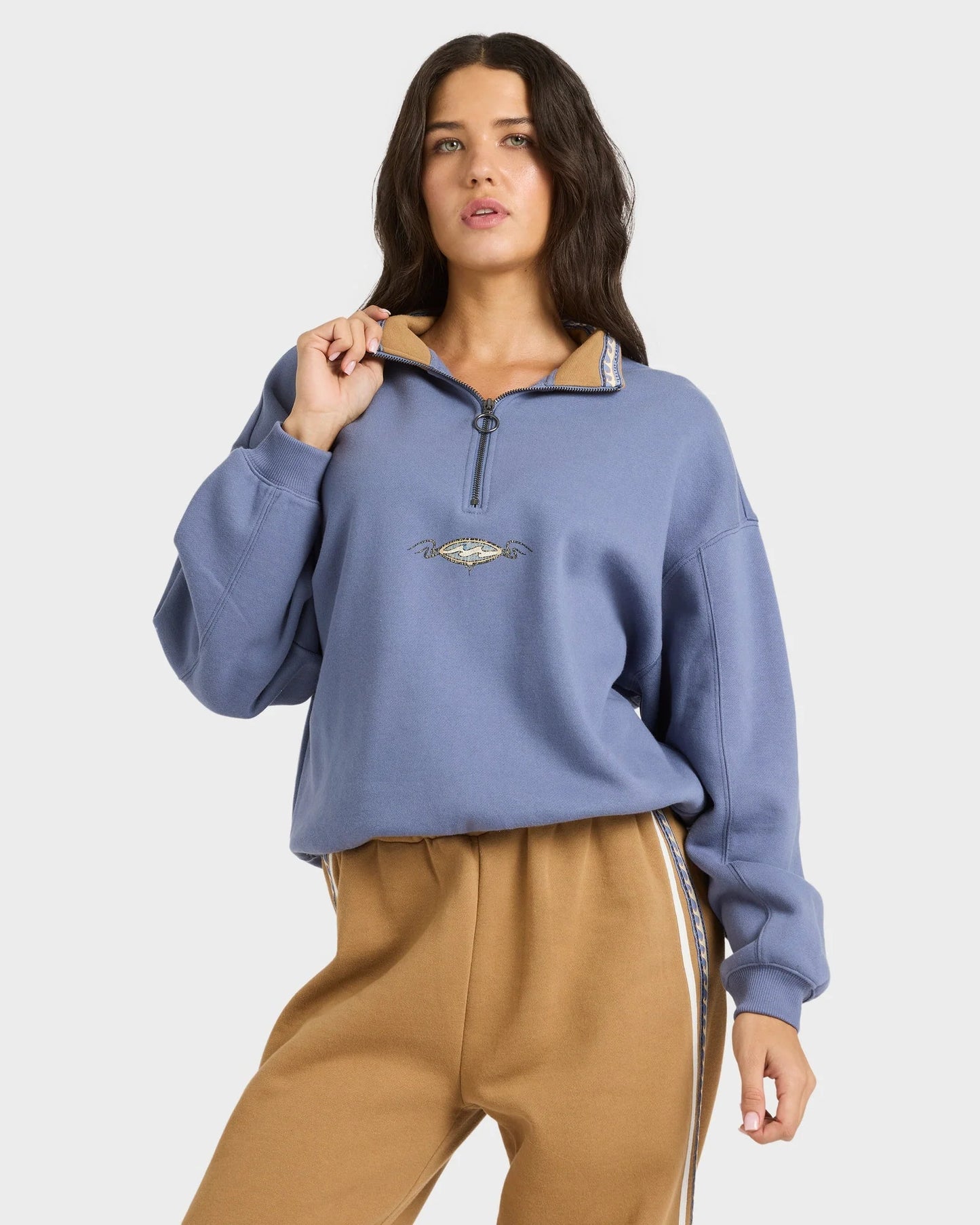 Wave Break Half Zip Crew