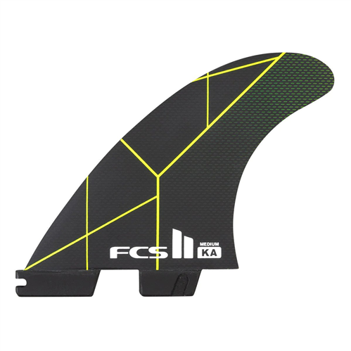 FCS 11 KA PC Large Tri Retail Fins - Black/Acid