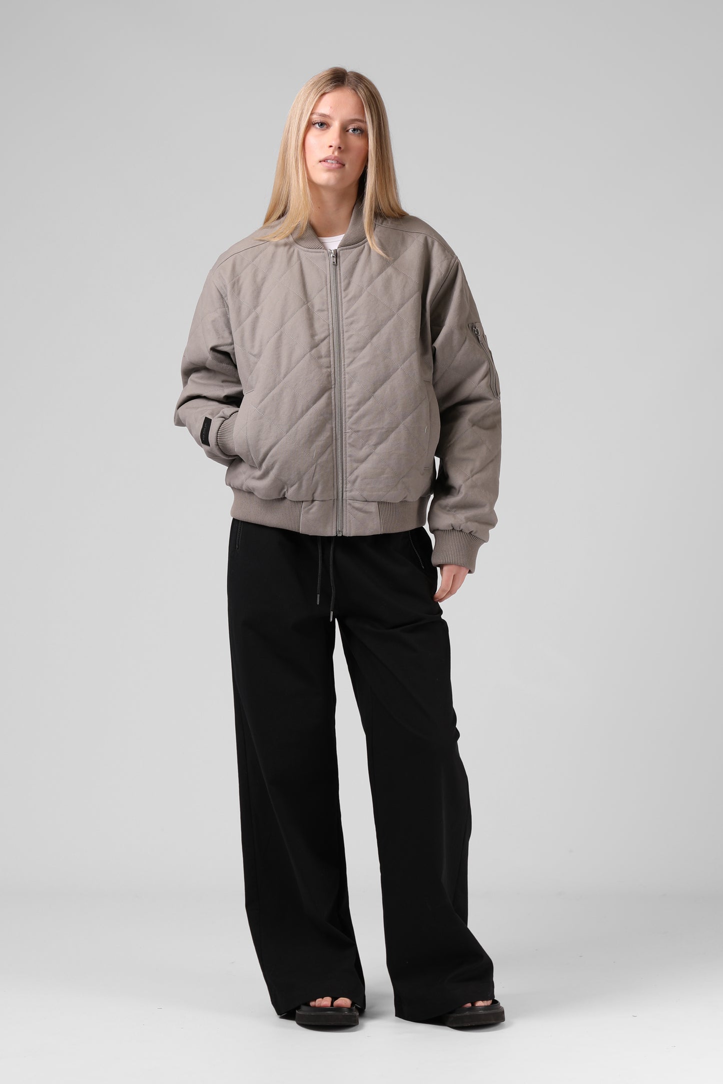 Quilted Bomber Jacket