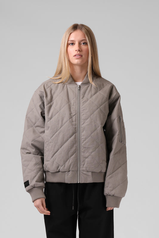 Quilted Bomber Jacket