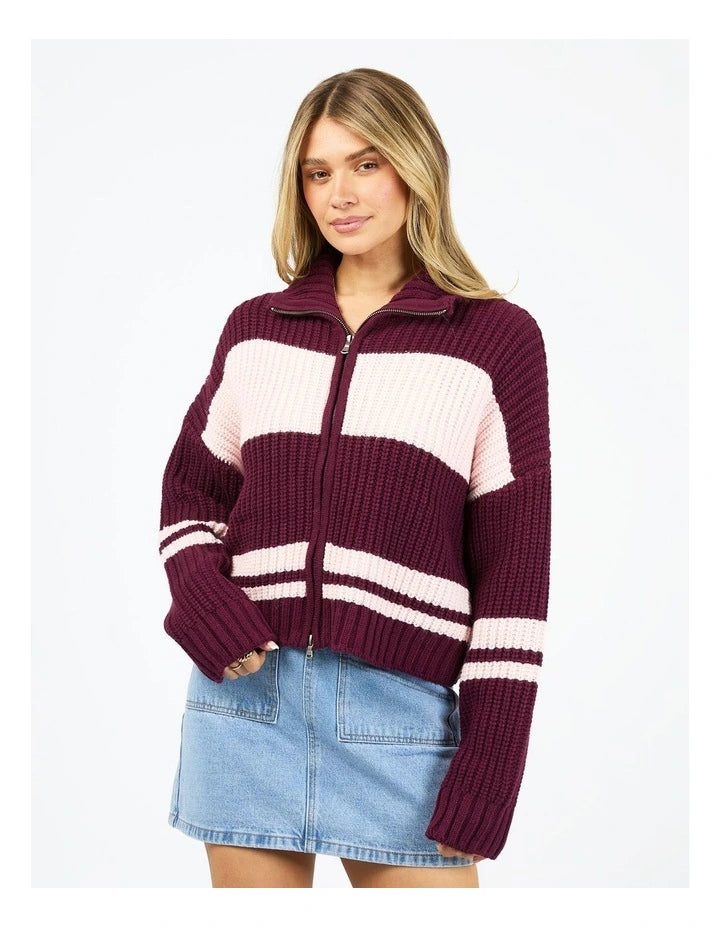 Aida Knit Zip Thru