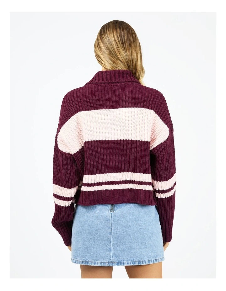 Aida Knit Zip Thru