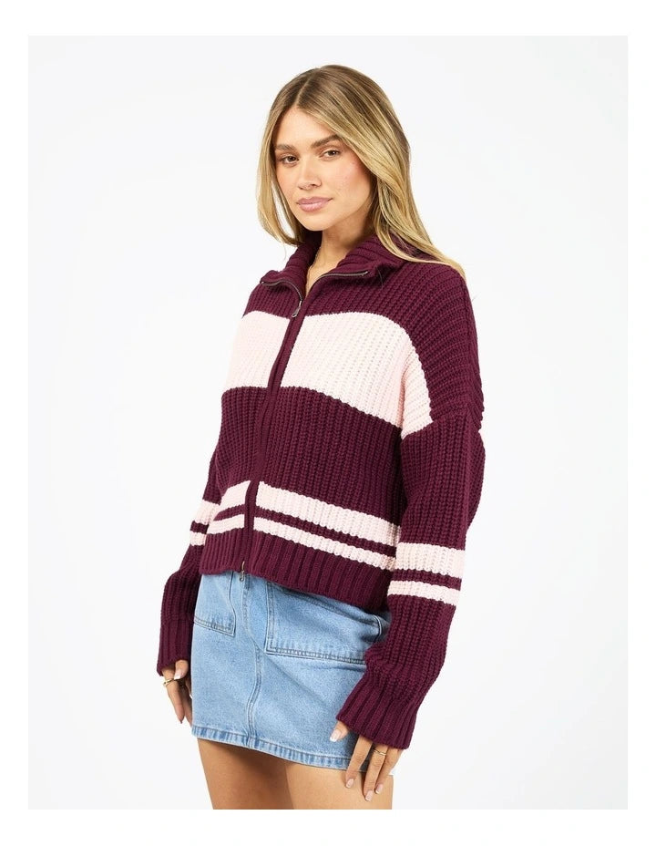 Aida Knit Zip Thru