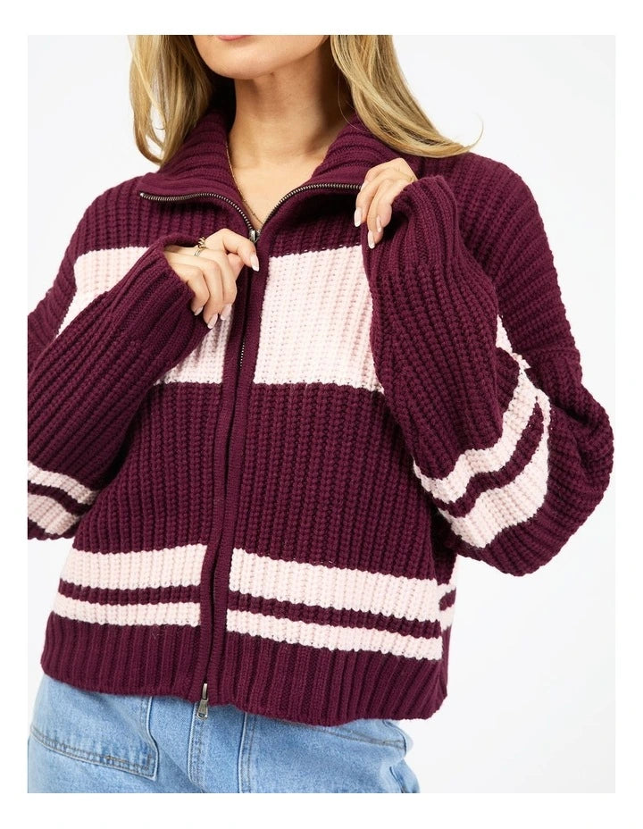 Aida Knit Zip Thru