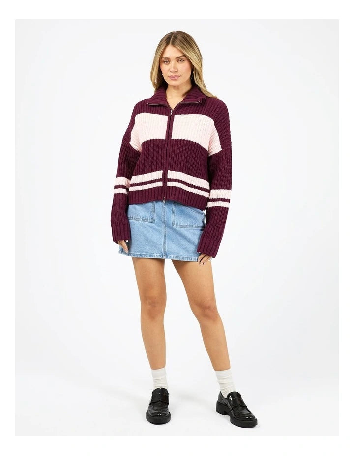 Aida Knit Zip Thru