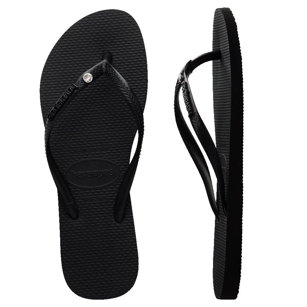 havaianas Slim Logo Metal Crystal