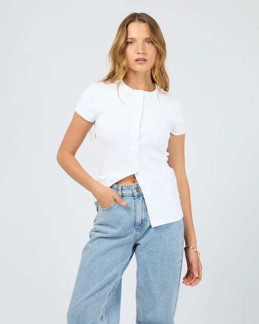 Button Up Short Sleeve Tee