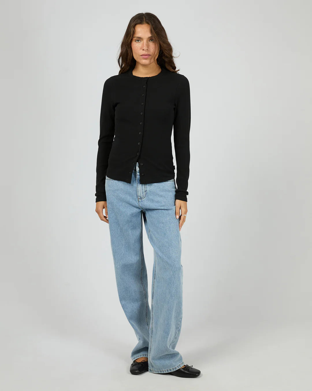 Button Up Long Sleeve Tee