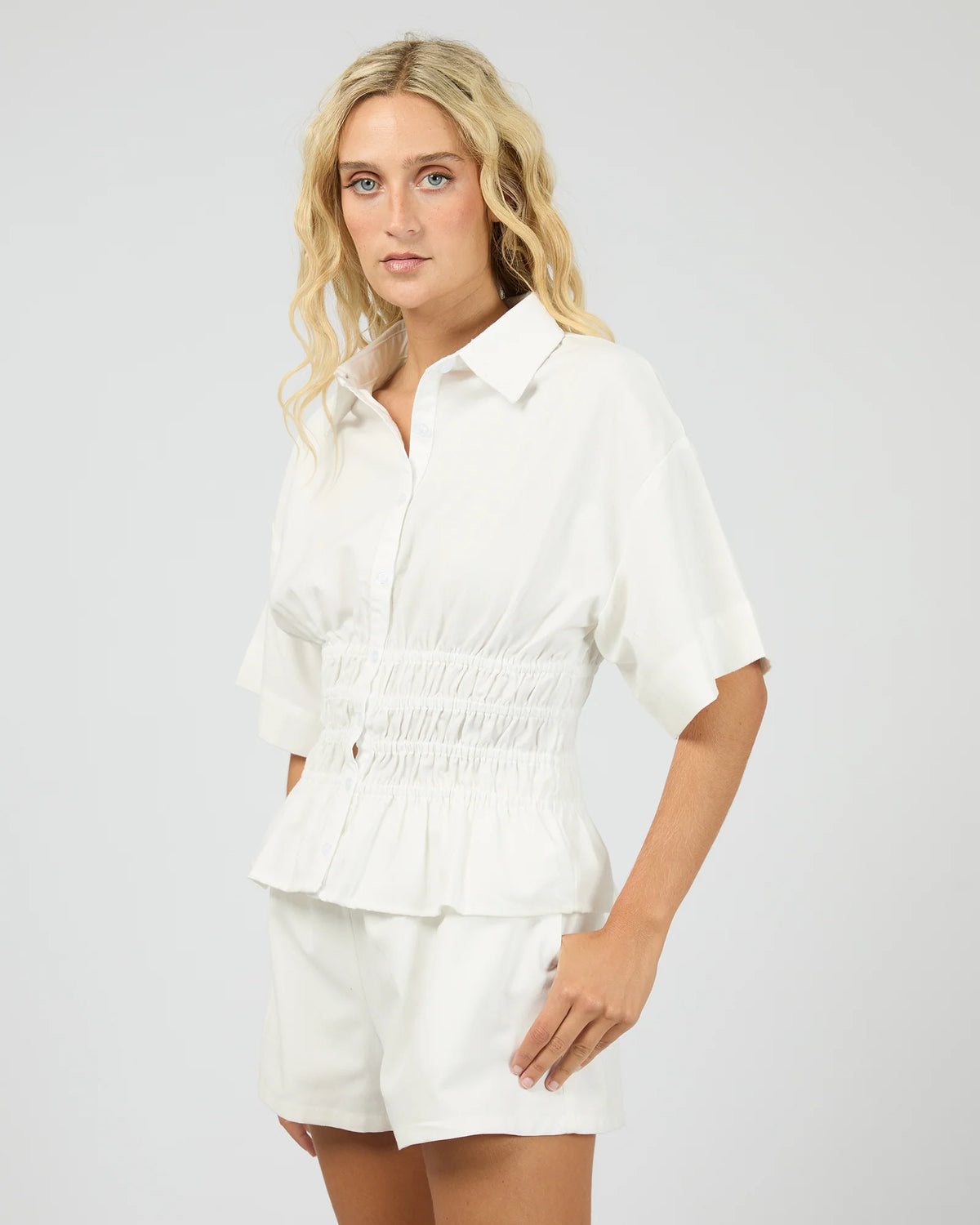Timeless Shirred Top