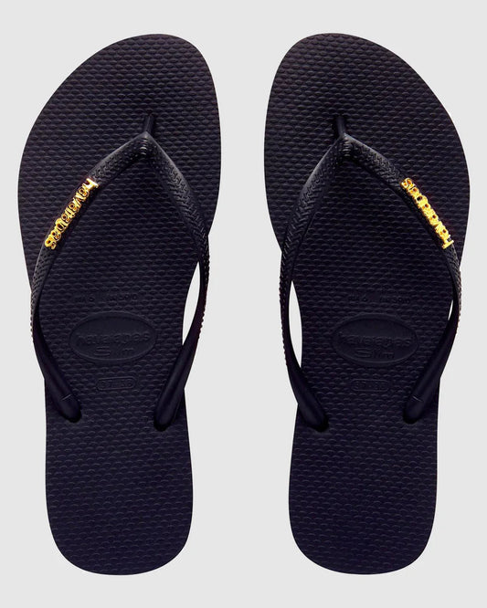 Havianas Slim Logo Metallic
