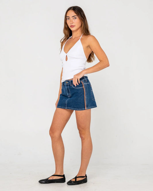 Flip Mommy Low Rise Mini Denim Skirt