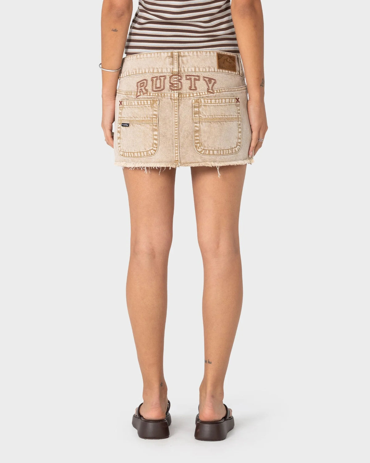 Roxxy Coffee Micro Mini  Skirt