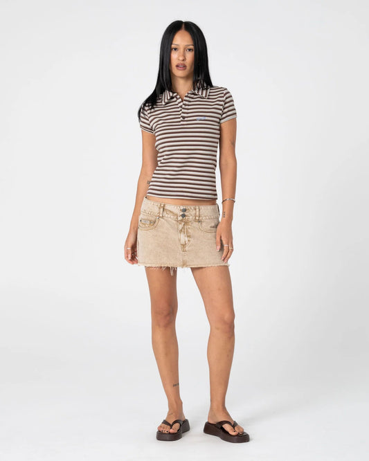 Roxxy Coffee Micro Mini  Skirt