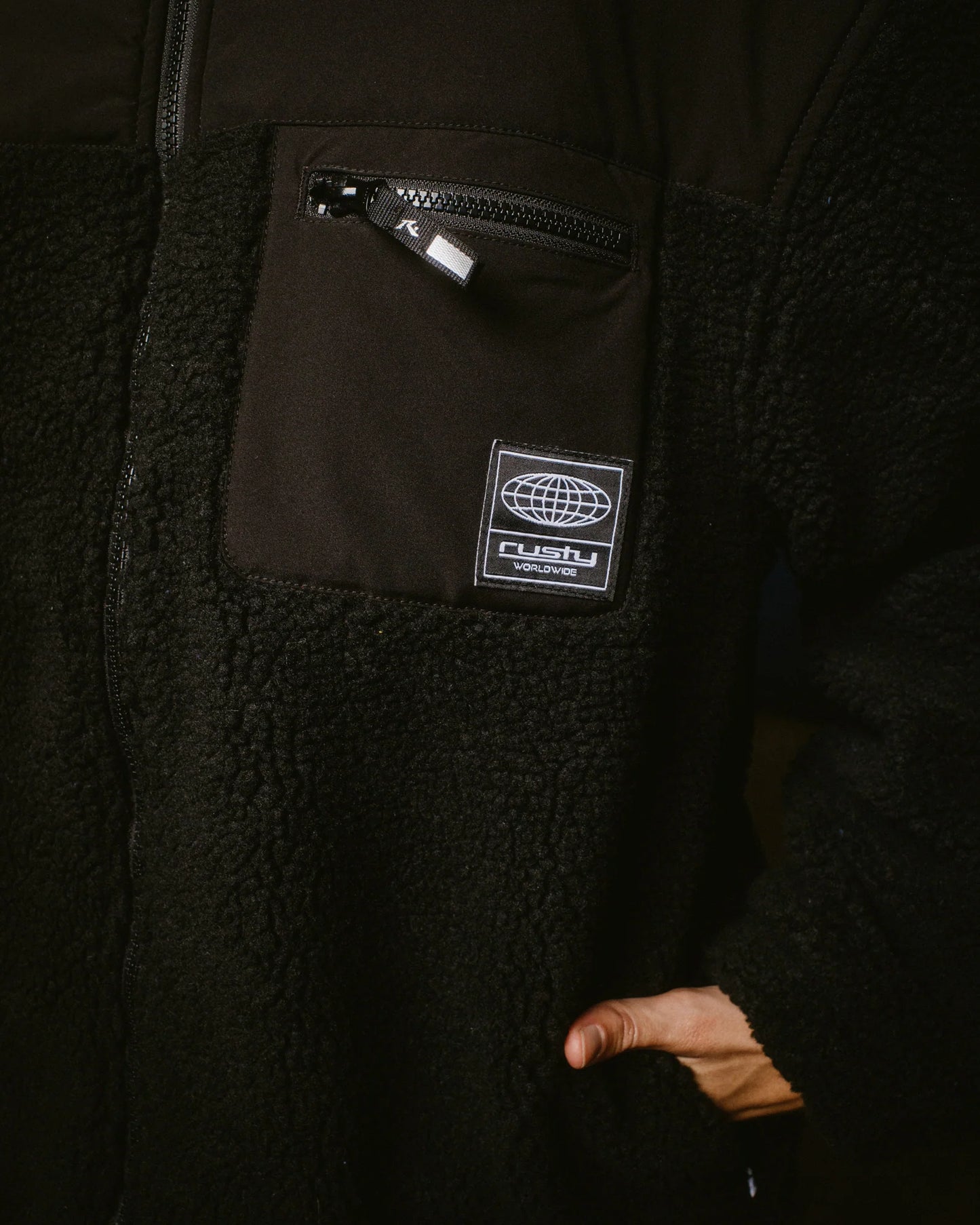 Tonal Division Full Zip Polar Fleece