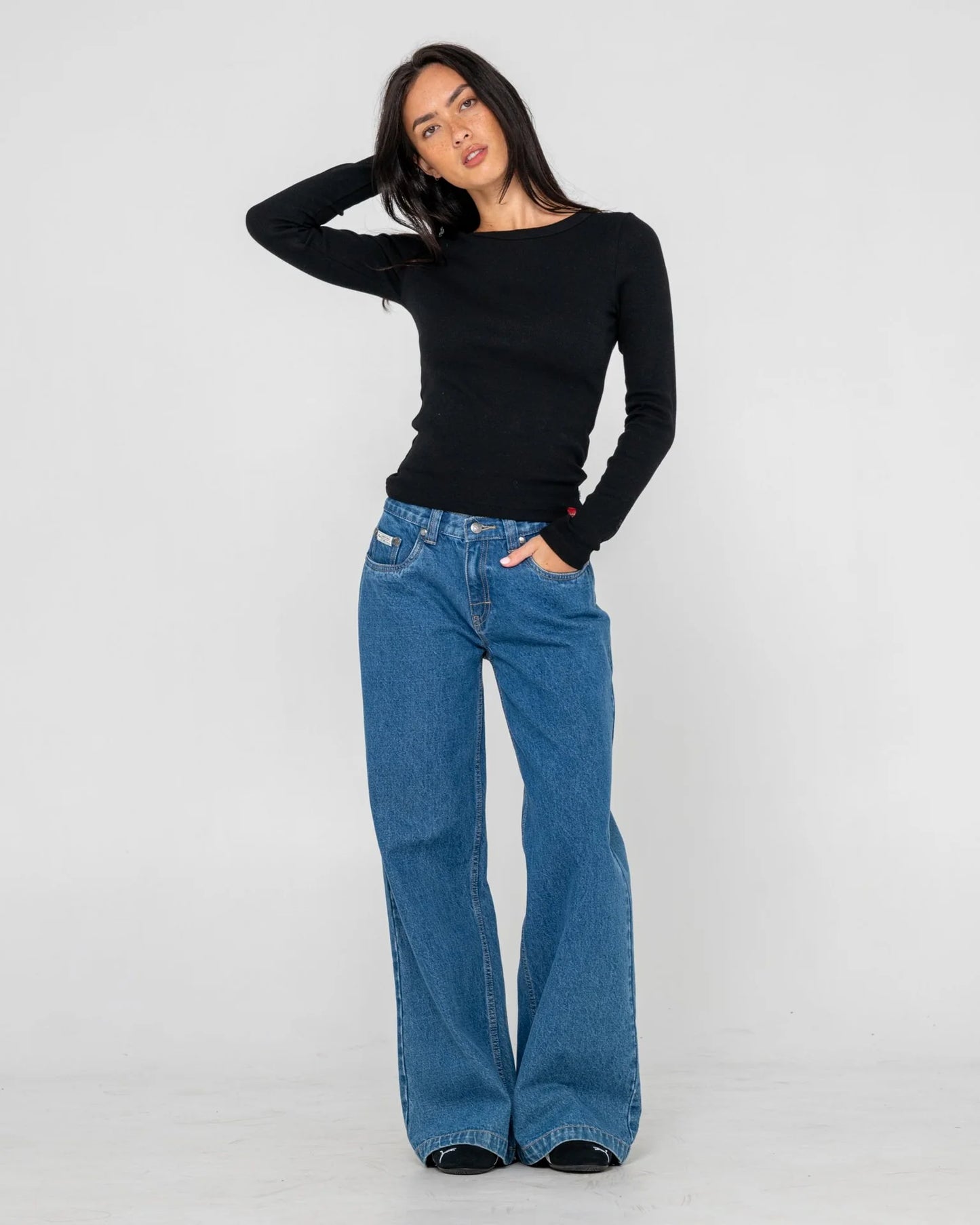 Wendy Wide Low Rise Denim Jean