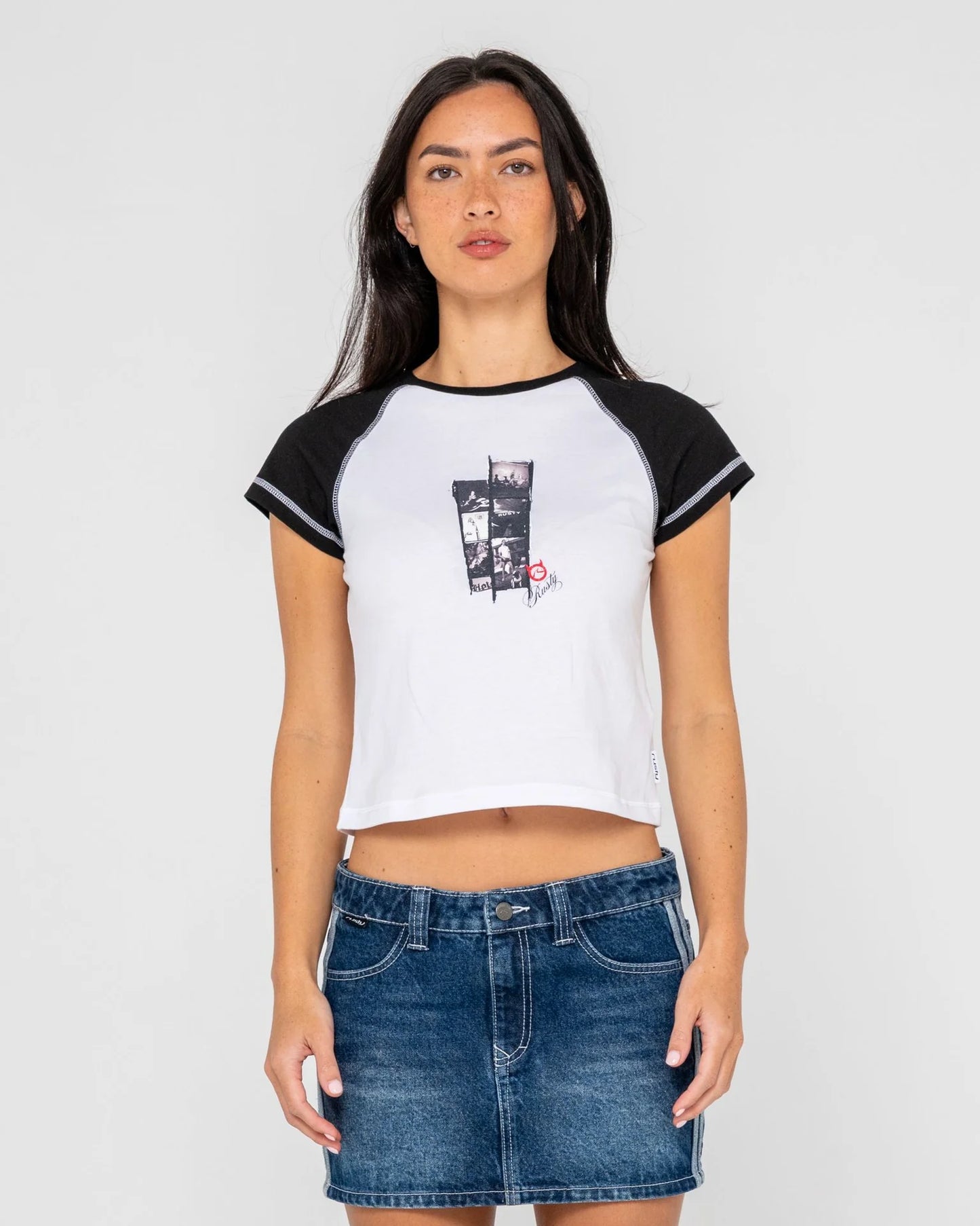 Roll Out Raglan Cap Sleeve Baby Tee