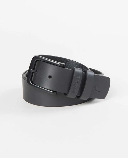 Cut down Leather Belt - Black