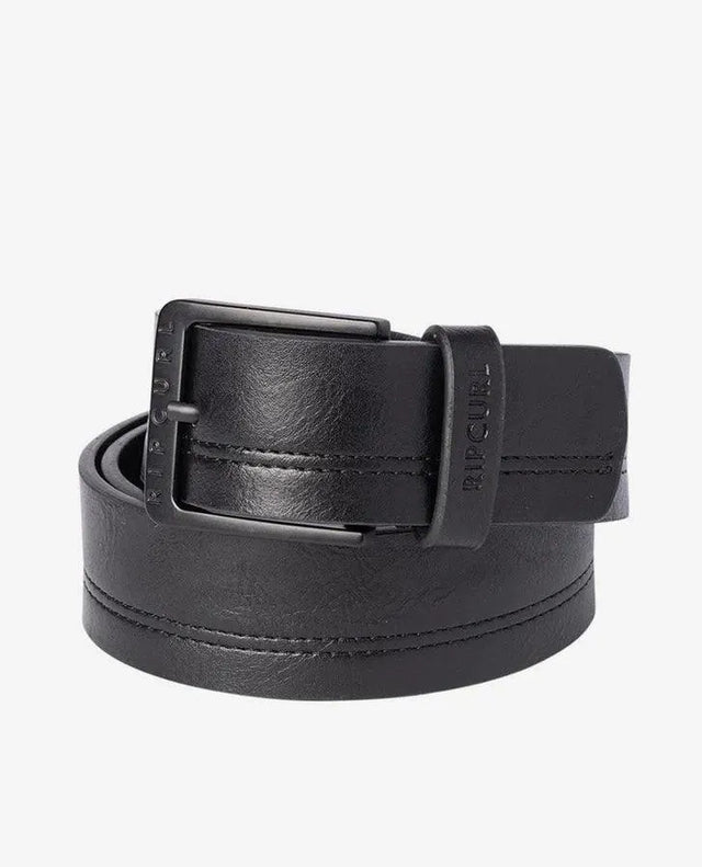 Double Stitch PU Belt - Black